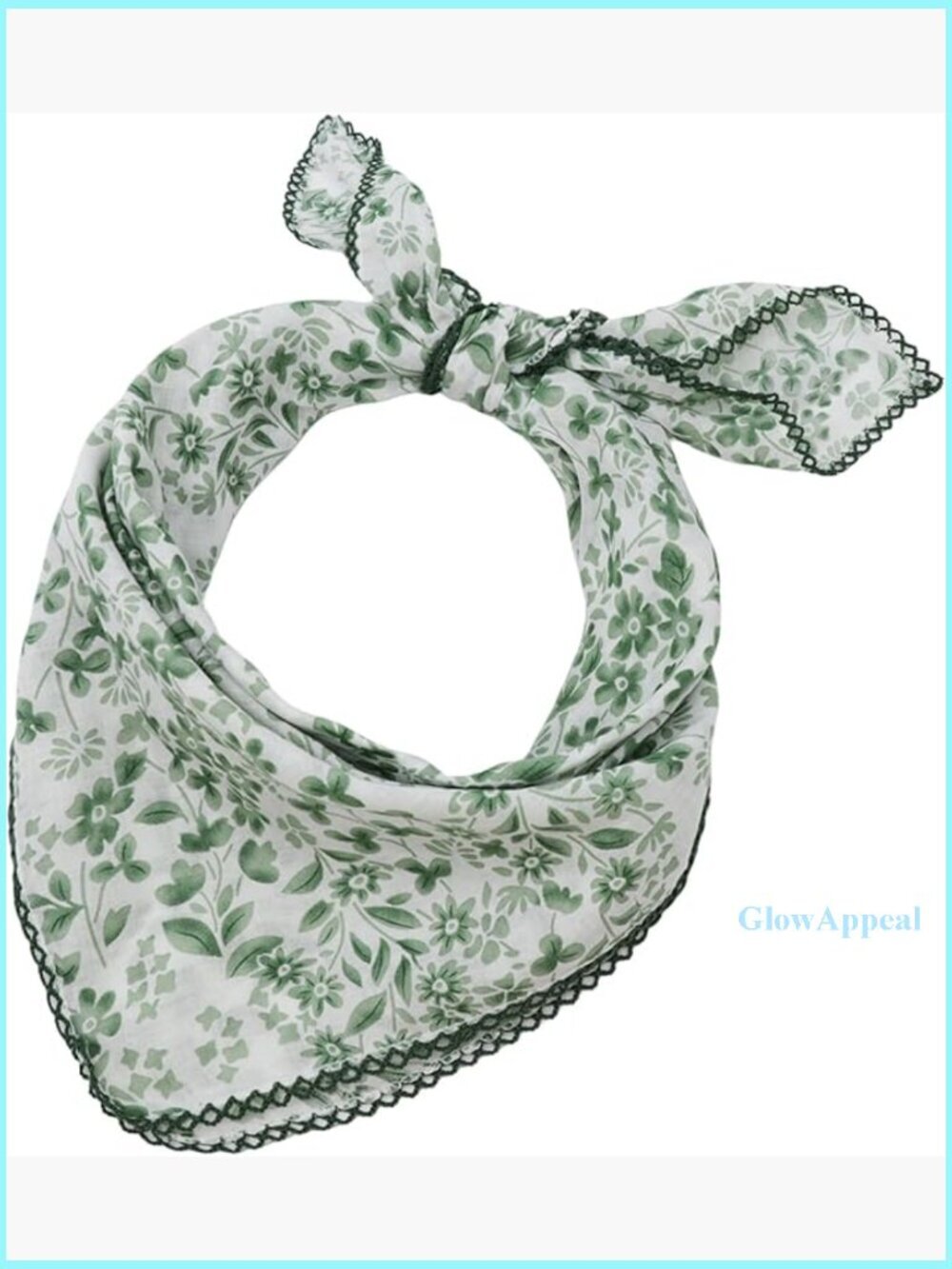 Large Cotton Bandana Head Scarf 27x27 Inches Floral Pattern Versatile Accessory